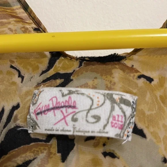 Free people X All Tous burnout velvet Bohemian Kimono  one size NWOT - Picture 4 of 6